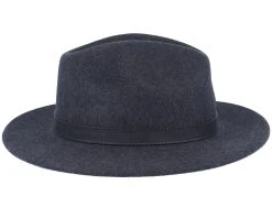 Traveller Woolfelt Mix Navy Fedora - Stetson -Fashion Hat Discount Store HS2123440 1 3