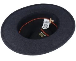 Traveller Woolfelt Mix Navy Fedora - Stetson -Fashion Hat Discount Store HS2123440 1 4