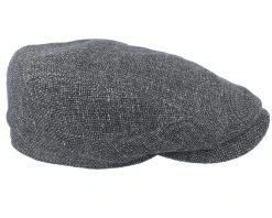 Driver Cap Virgin Wool/Linen Grey Flat Cap - Stetson -Fashion Hat Discount Store HS2312095 2 3