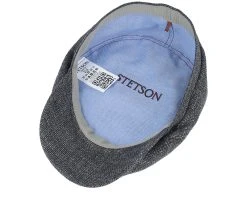 Driver Cap Virgin Wool/Linen Grey Flat Cap - Stetson -Fashion Hat Discount Store HS2312095 2 4