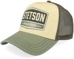 Gasoline Beige/Green Trucker - Stetson