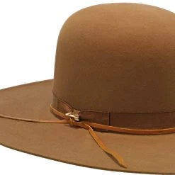 Smith - Stetson Fur Felt Open Crown Western Hat -Fashion Hat Discount Store h tfsmth chestnut 3a