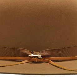 Smith - Stetson Fur Felt Open Crown Western Hat -Fashion Hat Discount Store h tfsmth chestnut 4a