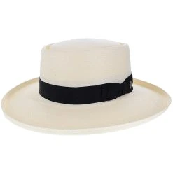 Colonel - Stetson Shantung Straw Gambler Hat -Fashion Hat Discount Store h tscolns nat 1a