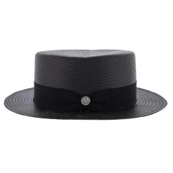 Keeneland - Stetson Shantung Straw Boater Hat -Fashion Hat Discount Store h tskeld blk 2a