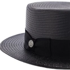 Keeneland - Stetson Shantung Straw Boater Hat -Fashion Hat Discount Store h tskeld blk 3a