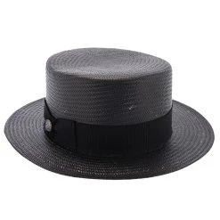 Keeneland - Stetson Shantung Straw Boater Hat -Fashion Hat Discount Store h tskeld blk 5a