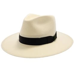 Santa Monica - Stetson Natural Wide Brim Shantung Straw Fedora Hat -Fashion Hat Discount Store h tsstmok nat 0a fa7f97e5 01a1 44c6 8fb3 756f3d3d9829