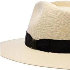 Santa Monica - Stetson Natural Wide Brim Shantung Straw Fedora Hat -Fashion Hat Discount Store h tsstmok nat 3a