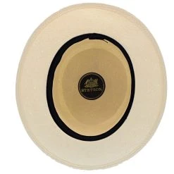 Santa Monica - Stetson Natural Wide Brim Shantung Straw Fedora Hat -Fashion Hat Discount Store h tsstmok nat 6a