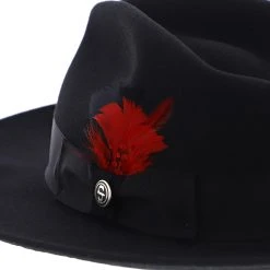 Gurnee - Stetson Crushable Wool Felt Fedora Hat -Fashion Hat Discount Store h twgurn black 4