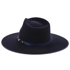 Night Sky B - Stetson Wool Felt Fedora Hat -Fashion Hat Discount Store h xwngskb navy 3