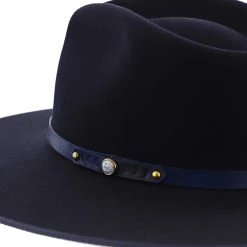 Night Sky B - Stetson Wool Felt Fedora Hat -Fashion Hat Discount Store h xwngskb navy 4
