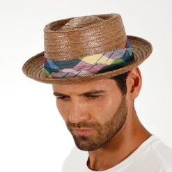 Madrigal - Stetson Coconut Straw Porkpie Hat - TSMDGL -Fashion Hat Discount Store htsmdgl brn 2