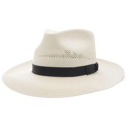 Stetson Alderton Shantung Straw Fedora Hat -Fashion Hat Discount Store stetson fedora alderton stetson shantung fedora hat hat 16524863635596
