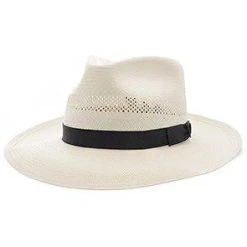 Stetson Alderton Shantung Straw Fedora Hat -Fashion Hat Discount Store stetson fedora natural 7 alderton stetson shantung fedora hat hat 16556591251596