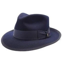 Whippet - Stetson Wool Felt Fedora Hat -Fashion Hat Discount Store stetson fedora navy large whippet stetson wool felt fedora hat hat 16556555403404