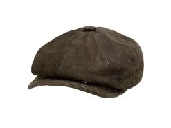 Stetson Birmingham Weathered Leather Newsboy Cap -Fashion Hat Discount Store stetson newsboy birmingham stetson stw199 brown weathered leather newsboy cap hat 17211835351180
