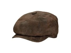 Stetson Birmingham Weathered Leather Newsboy Cap -Fashion Hat Discount Store stetson newsboy birmingham stetson stw199 brown weathered leather newsboy cap hat 17211838136460