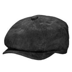 Stetson Birmingham Weathered Leather Newsboy Cap -Fashion Hat Discount Store stetson newsboy birmingham stetson stw199 brown weathered leather newsboy cap hat 17259917246604