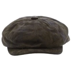 Stetson Birmingham Weathered Leather Newsboy Cap -Fashion Hat Discount Store stetson newsboy birmingham stetson stw199 brown weathered leather newsboy cap hat 17284272324748